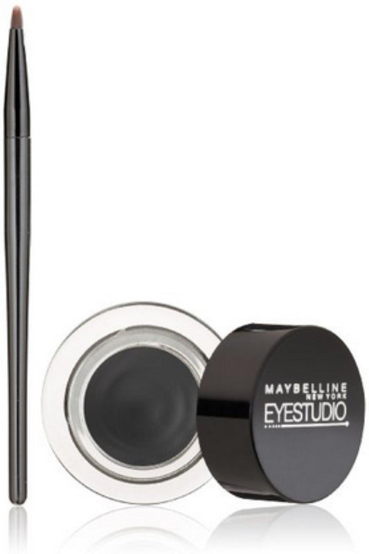 Maybelline New York Eye Studio Lasting Drama Gel Eyeliner, Blackest Black [950], 0.106 oz (Pack of 6)