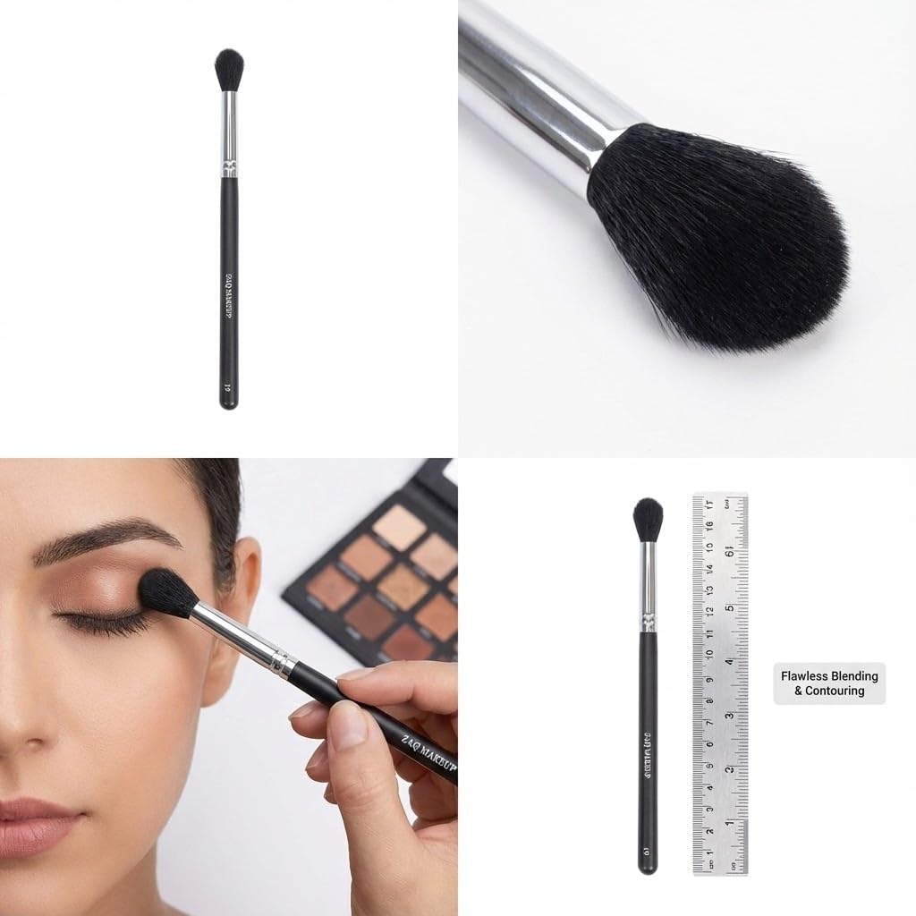 ZAQ Flawless Tapered Blending Make Up Brush, Soft Synthetic Fibers Beauty & Personal Care ZAQ