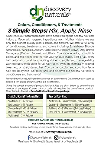 100% All Natural Henna Powder for Temporary Tattoos, Hair Dye & Beard Dye Organic, Herbal & Vegan Chemical & Cruelty Free 100 gram Beauty & Personal Care Discovery Naturals