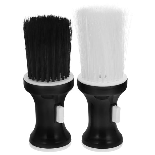 FRCOLOR Neck Duster Barber Brush with Powder Holder 2-Pack Hair Cleaning Brush for Barbers Salon Use Soft Neckline Hair Removal Tool Beauty and Personal Care FRCOLOR