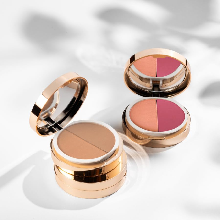 Emani Blush & Bronzer - Natural Mineral Pressed Bronzer for Face - Radiant Skin Blush for Sun Kissed Glow, All Skin Types including Sensitive Skin Beauty & Personal Care Emani