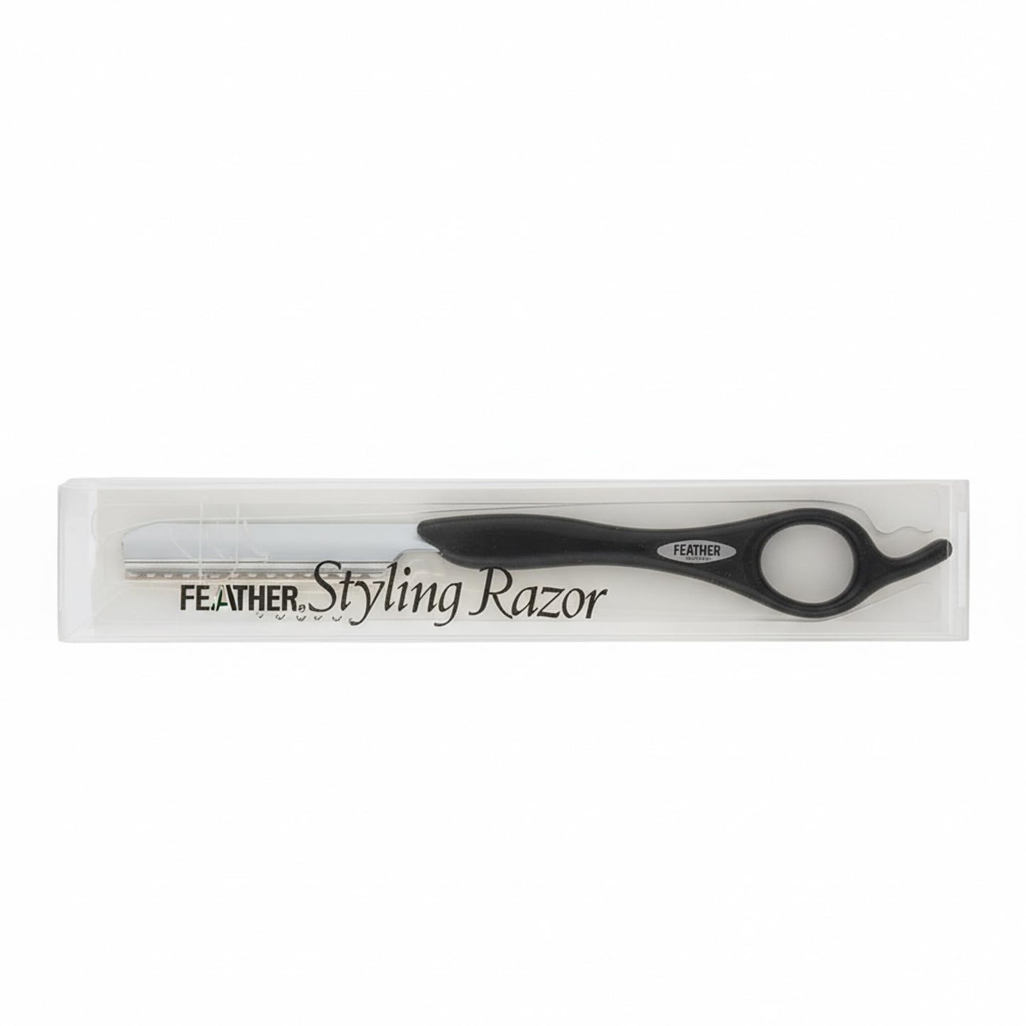 Feather - 7.25-inch Black Styling Razor Handle - The Professional tool for Hair Cutting, Thinning, Layering, Texturizing and Feathering - The # 1 Beauty and Personal Care Feather