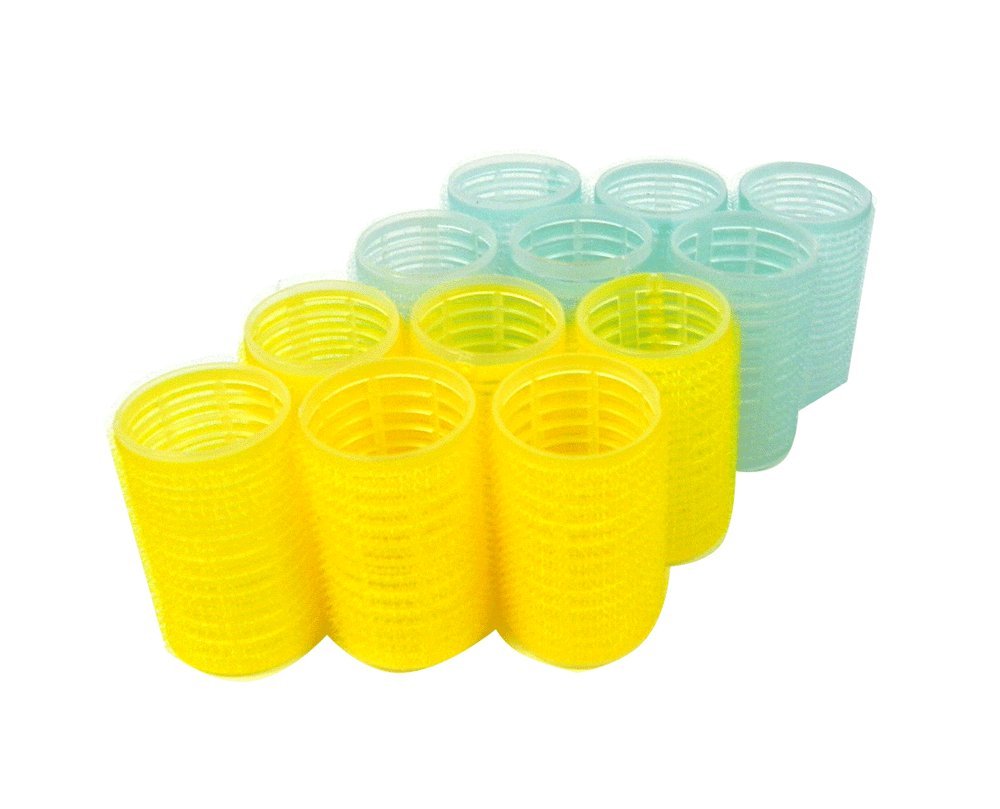 Large Self-Grip Hair Roller Assorted Colors (Pink, Yellow, Blue, Green) (Large) Beauty & Personal Care THE UM24