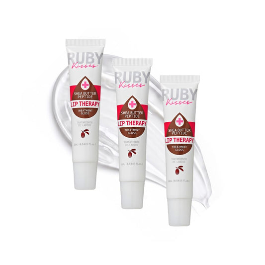 Ruby Kisses Hydrating Lip Oil Treatment Gloss with Peptides & Shea Butter (3 Pack), Moisturizing Natural Shine Lip Care Protects & Heals with Beauty & Personal Care Ruby Kisses
