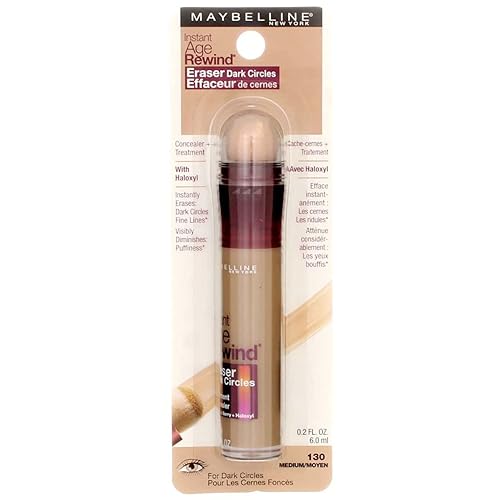Maybelline Instant Age Rewind Eraser Dark Circles Treatment Concealer, Medium .2 oz (Pack of 4) Beauty & Personal Care MAYBELLINE