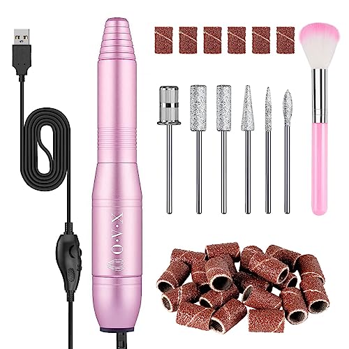Portable Electric Nail Drill Machine, Professional 20000 RPM USB Manicure Pedicure Drills for Acrylic Nails Gel Polishing Shape Tools Beauty & Personal Care OVX
