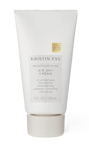 Kristin Ess Hair Weightless Shine Air Dry Cream for Curl Definition, Smoothing + Blowout Prep - Frizz Control - Light Hold - Women's Styling Product Beauty & Personal Care Kristin Ess