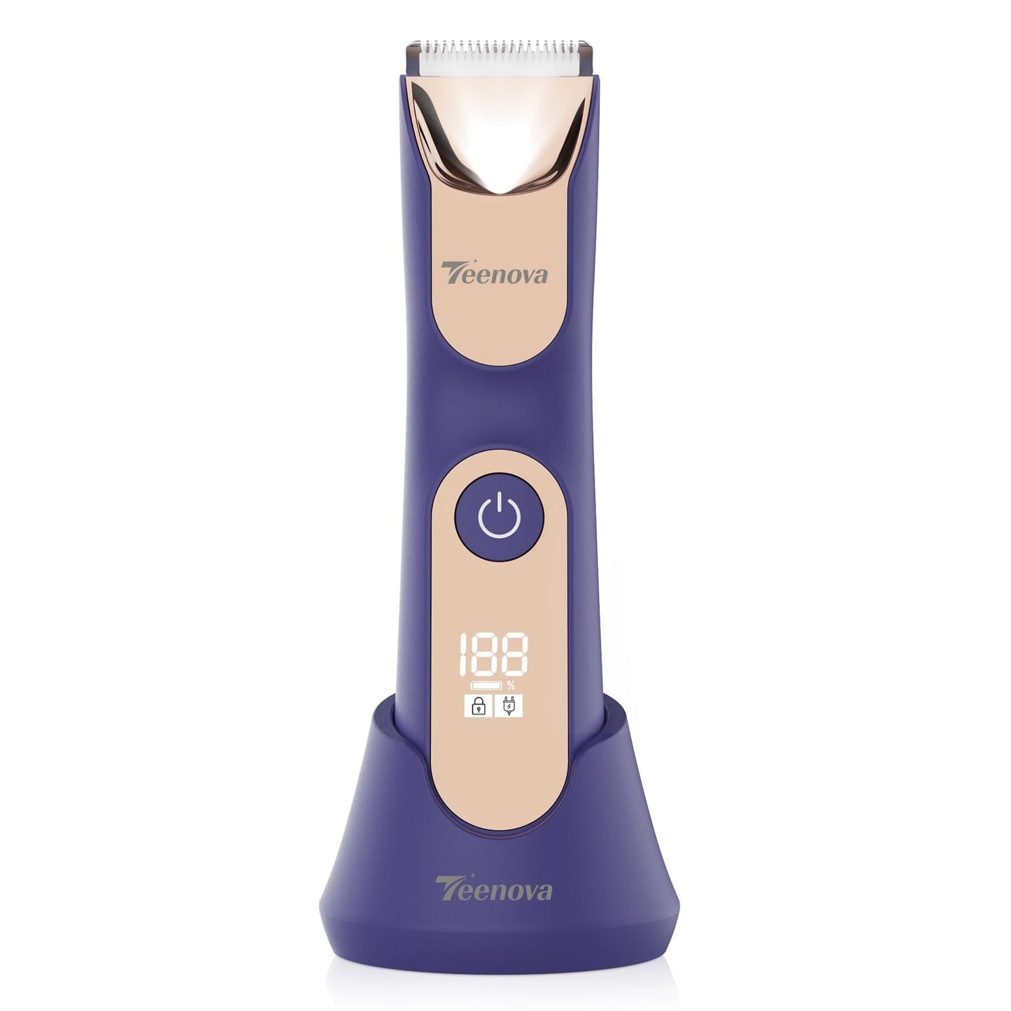 TEENOVA Manscape Body Hair Trimmer for Men, No Nick Pubic Bikini Trimmer for Women, 3 in 1 Versatile Groin Shaver with Nose Hair Trimmer, Cordless Beauty and Personal Care TEENOVA