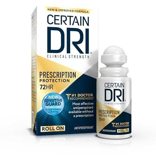 Certain Dri Prescription Strength Clinical Antiperspirant Roll-On - 72-Hour Sweat & Odor Protection for Excessive Sweating & Hyperhidrosis - 15% Beauty and Personal Care Certain Dri