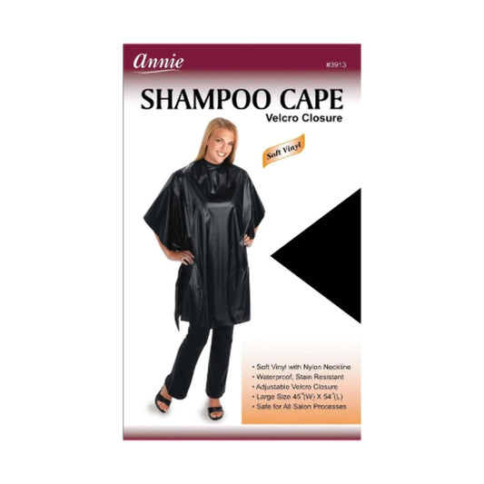 Annie Shampoo Cape 45" x 54" Black Beauty & Personal Care Annie