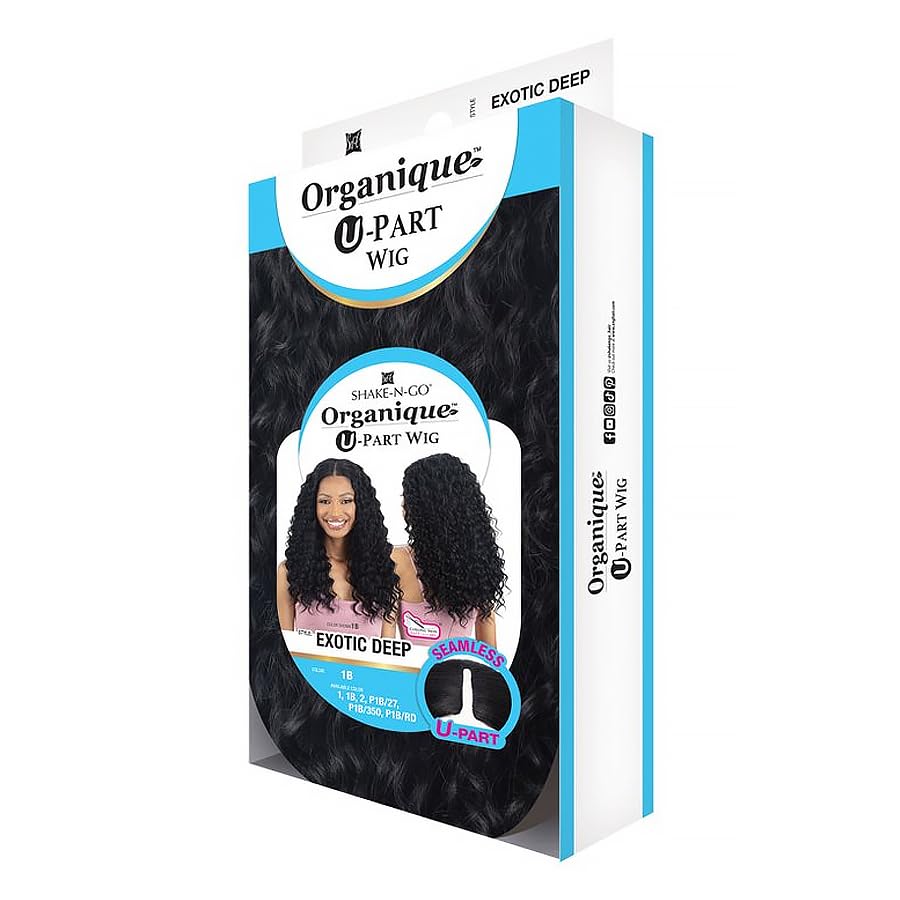 Organique Mastermix Synthetic Hair U Part Wig - Exotic Deep (1 Jet Black)