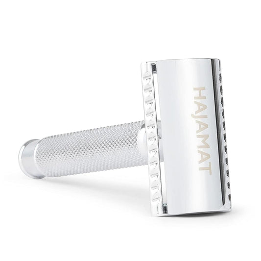 Hajamat Scythe Double Edge Safety Razor, Stainless Steel, Chrome Finish, Single Blade, Closed Comb Beauty and Personal Care Metrey Herbotech