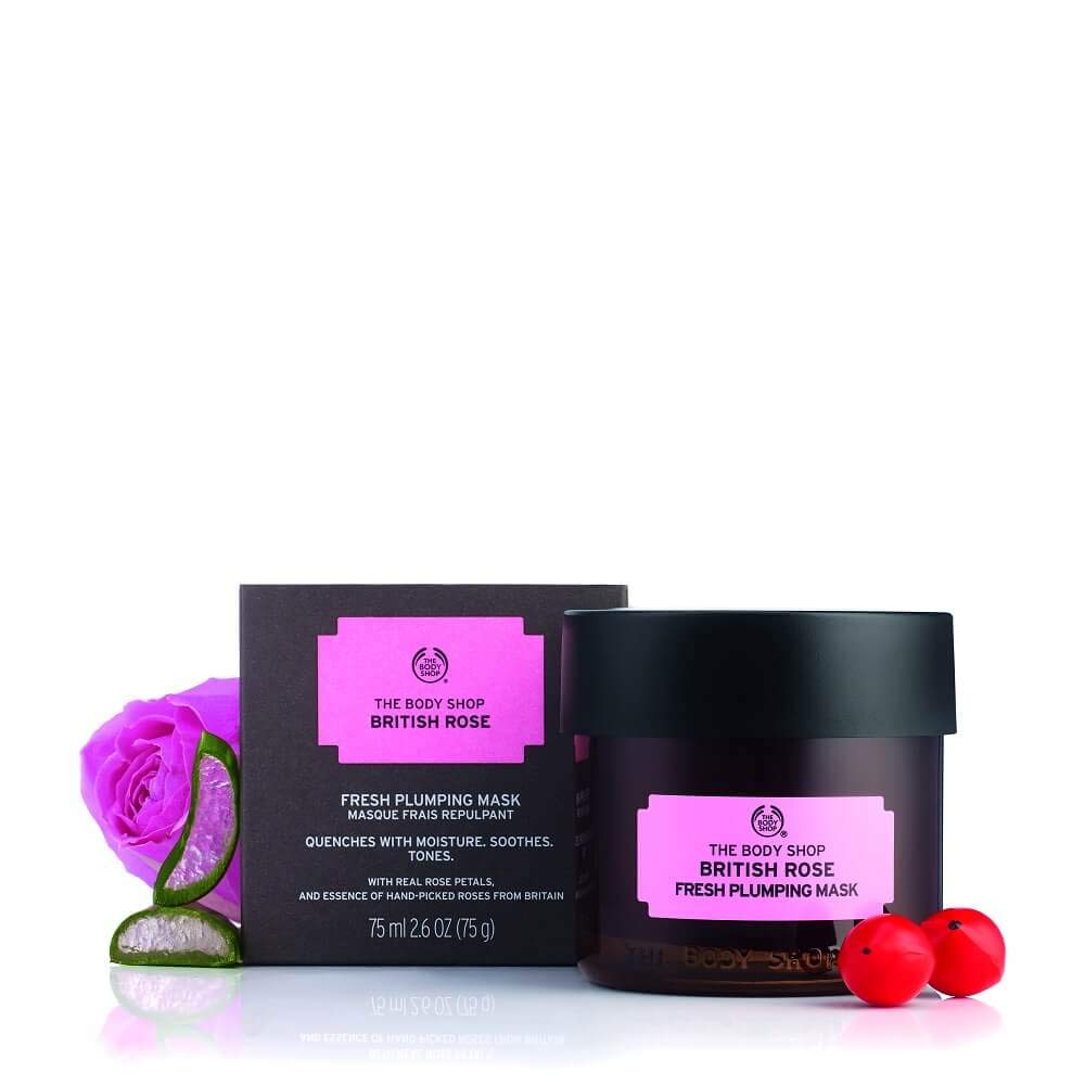 The Body Shop British Rose Fresh Plumping Mask, For Dehydrated Skin, Vegan, 2.6 OZ Beauty & Personal Care The Body Shop