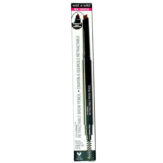 Wet n Wild Ultimate Brow Retractable Eyebrow Pencil, Medium Brown 627A (4 Pack) (Bundle)