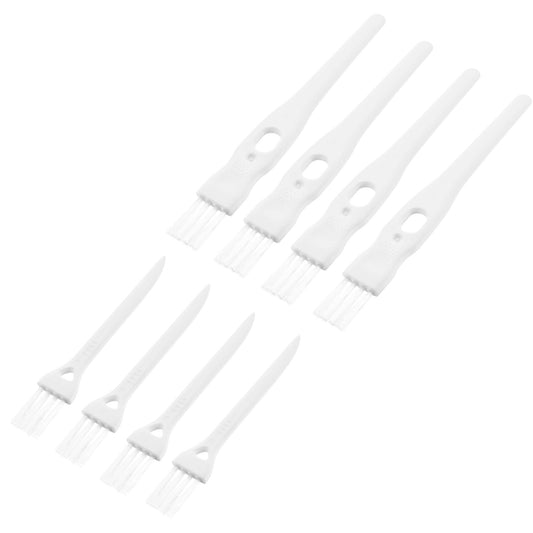 MECCANIXITY Shaver Cleaning Brush Tools with White Handle White Nylon Bristles 2 Sizes for Keyboard, Window Track, Vent Outlet, Home, Office, 8 Pack Beauty and Personal Care MECCANIXITY
