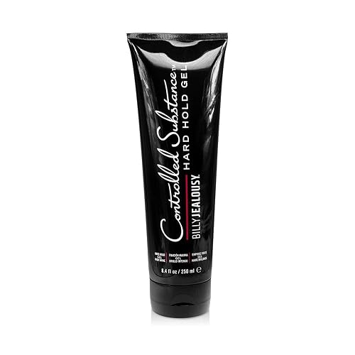 Billy Jealousy Controlled Substance Hard Hold Mens Styling Gel, Professional Hair Cream with Sunflower and Sage Extracts, Water-Based & Alcohol Free Beauty & Personal Care Billy Jealousy