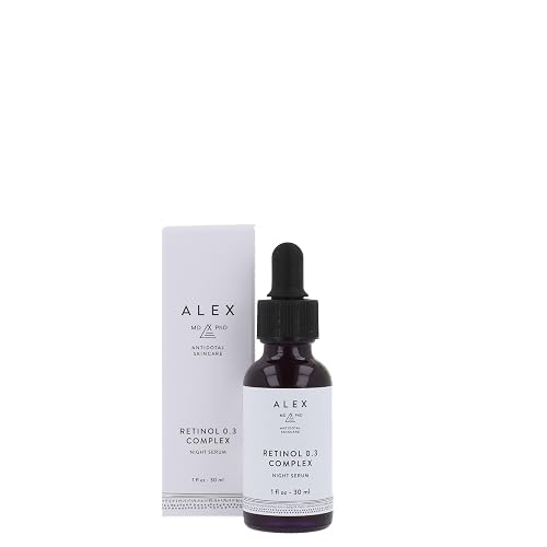 Alex MD PhD Retinol 0.3 Complex Serum with Bakuchiol, Niacinamide & Hyaluronic Acid - Anti-Aging Face Serum for Fine Lines, Wrinkles & Uneven Tone Beauty & Personal Care ALEX MD PhD