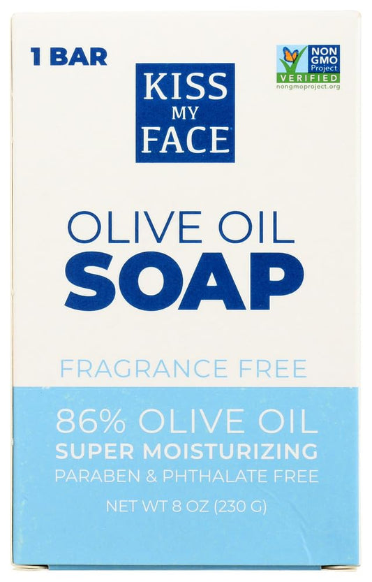 Kiss My Face Moisturizing Bar Soap for All Skin Types - Pure Olive Oil - 8 oz Beauty & Personal Care Kiss My Face