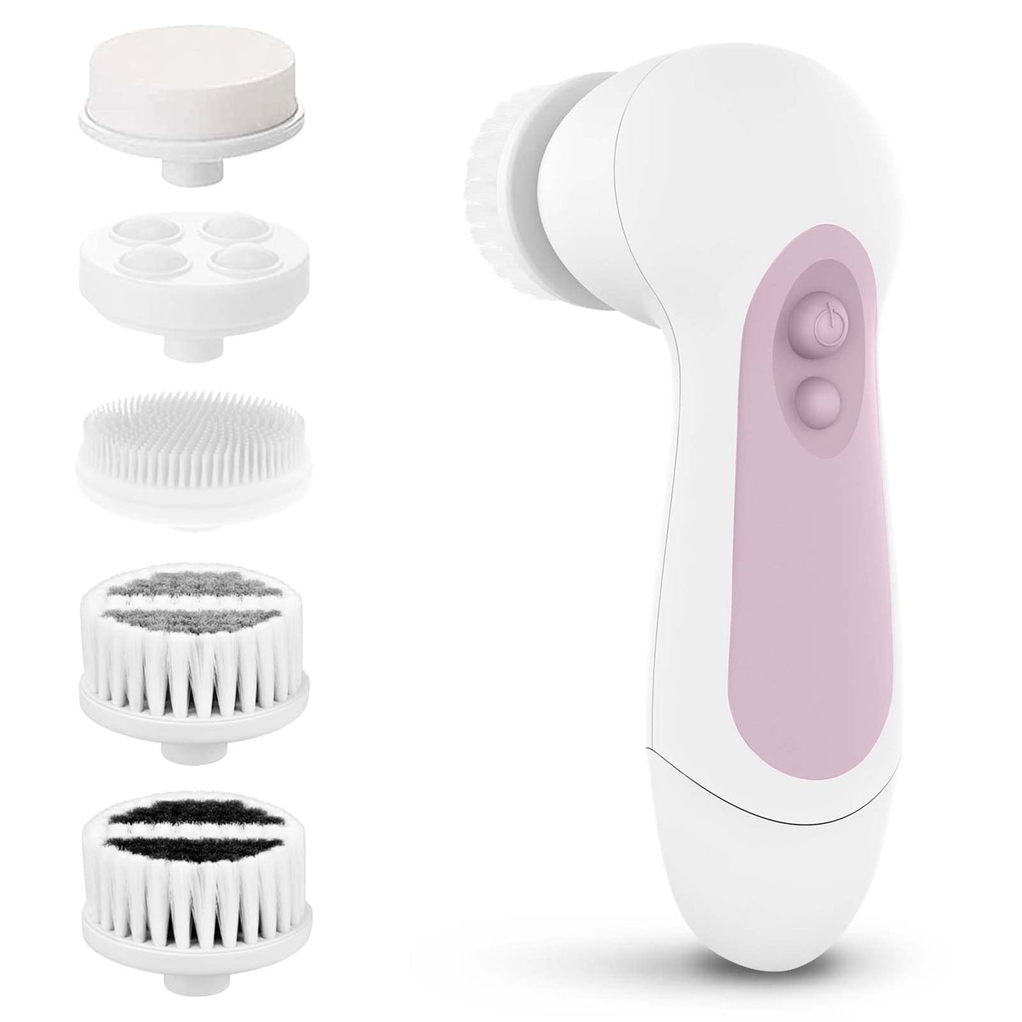 Waterproof Facial Cleansing Spin Brush Set with 5 Exfoliating Brush Heads - Electric Face Scrubber Cleanser Brush by CLSEVXY - Face Brush for Gentle Beauty and Personal Care CLSEVXY