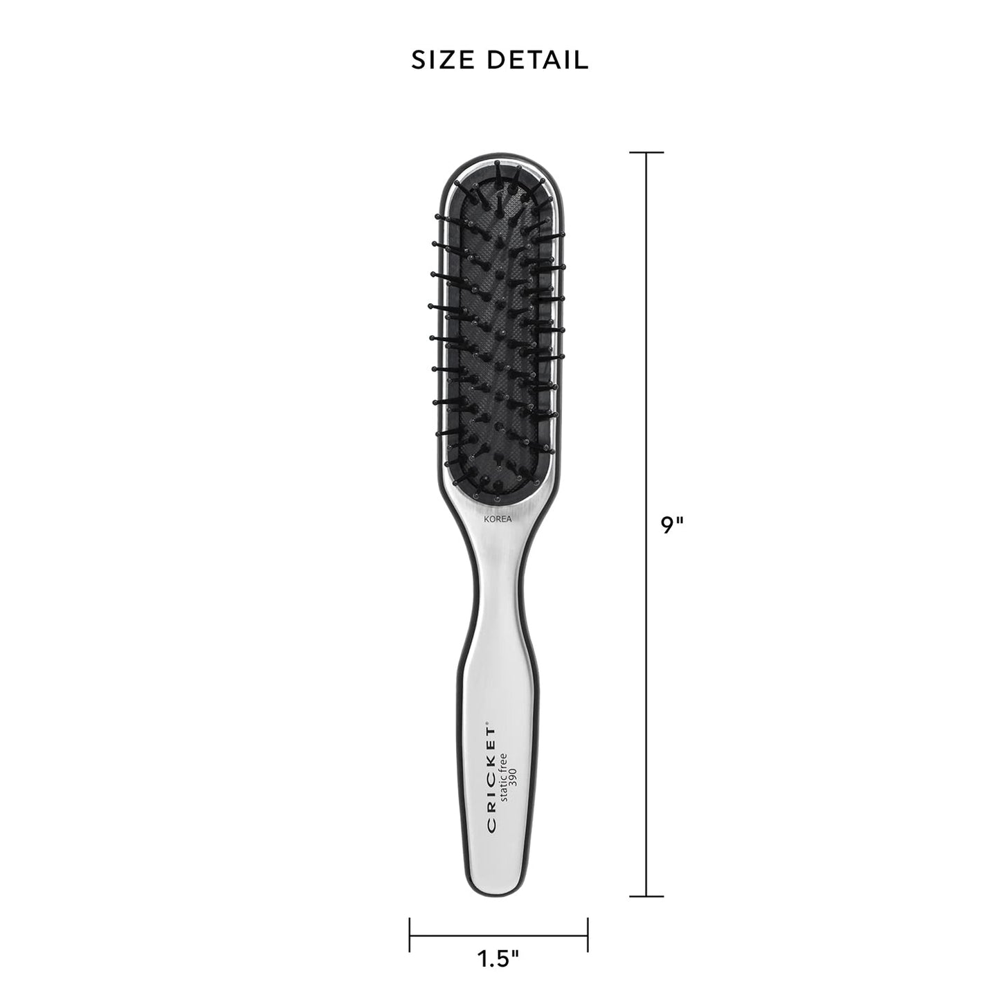 Cricket Visage 390 Sculpting Hair Brush - Anti-Static Nylon Bristles, Ultra-Soft Cushion Pad, Aluminum Finished Handle, Ideal for Styling Beauty & Personal Care Cricket