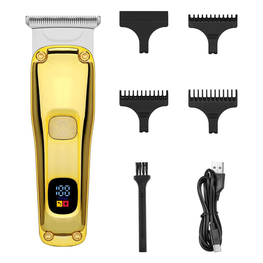 Hair Clippers for Men Professional Cordless & Trimmer Set Super Quiet for Cutting Kit with LED Display 5W Powerful Motor for Barber Home Use Beauty and Personal Care GLESVOWIO