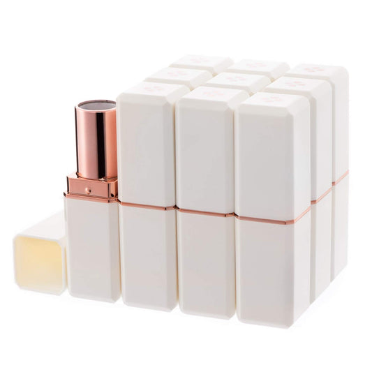 Allwon 10Pcs White Empty Lipstick Tubes DIY Lip Balm Container (Square Tube) Beauty & Personal Care Allwon