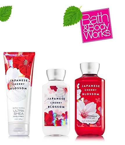 Bath & Body Works Signature Collection" Japanese Cherry Blossom" Gift Set ~ Body Cream ~ Shower Gel & Body Lotion ~ Beauty & Personal Care Bath & Body Works