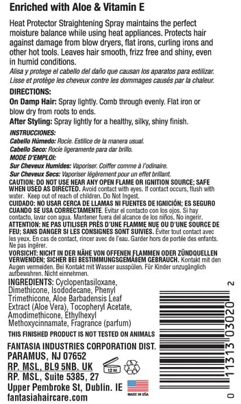 Fantasia Heat Protector Straightning Spray 6 Ounce (177ml) (6 Pack) Beauty & Personal Care Fantasia