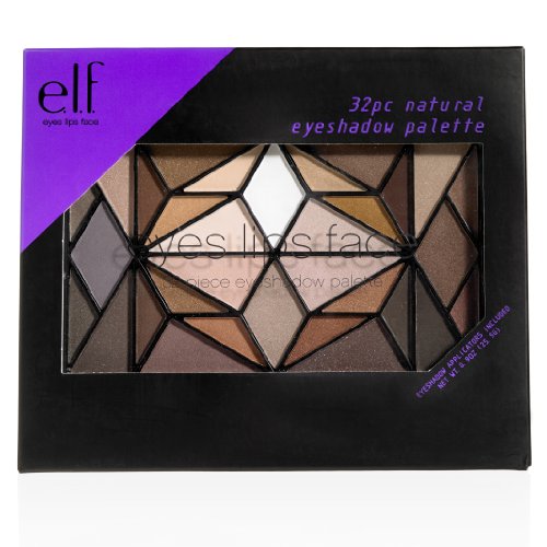 E.l.f. 32 Piece Geo Eye-Shadow Palette, Natural, 0.9 Ounce Beauty & Personal Care e.l.f.