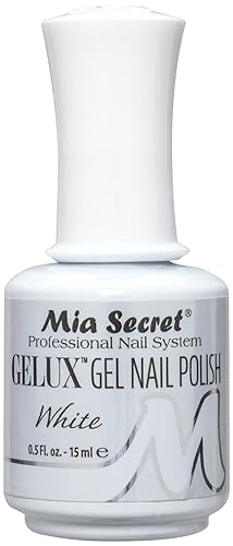 Mia Secret Gelux Soak-off Gel Nail Polish - Color White - UV Lamp Cured - Long-Lasting - Professional Gel Enamel Beauty & Personal Care Mia Secret