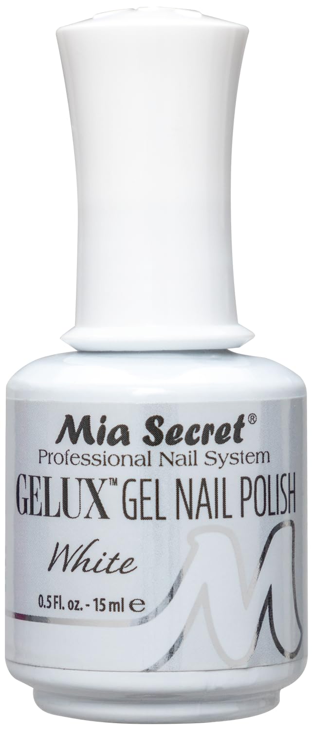 Mia Secret Gelux Soak-off Gel Nail Polish - Color White - UV Lamp Cured - Long-Lasting - Professional Gel Enamel Beauty & Personal Care Mia Secret