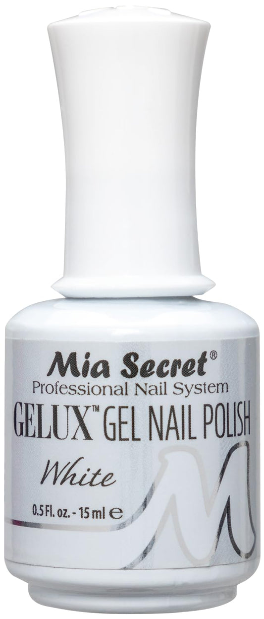 Mia Secret Gelux Soak-off Gel Nail Polish - Color White - UV Lamp Cured - Long-Lasting - Professional Gel Enamel Beauty & Personal Care Mia Secret