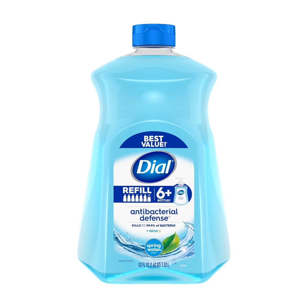 Dial Antibacterial Hand Soap with Moisturizer, Spring Water Scent, 52oz. Beauty & Personal Care Dial