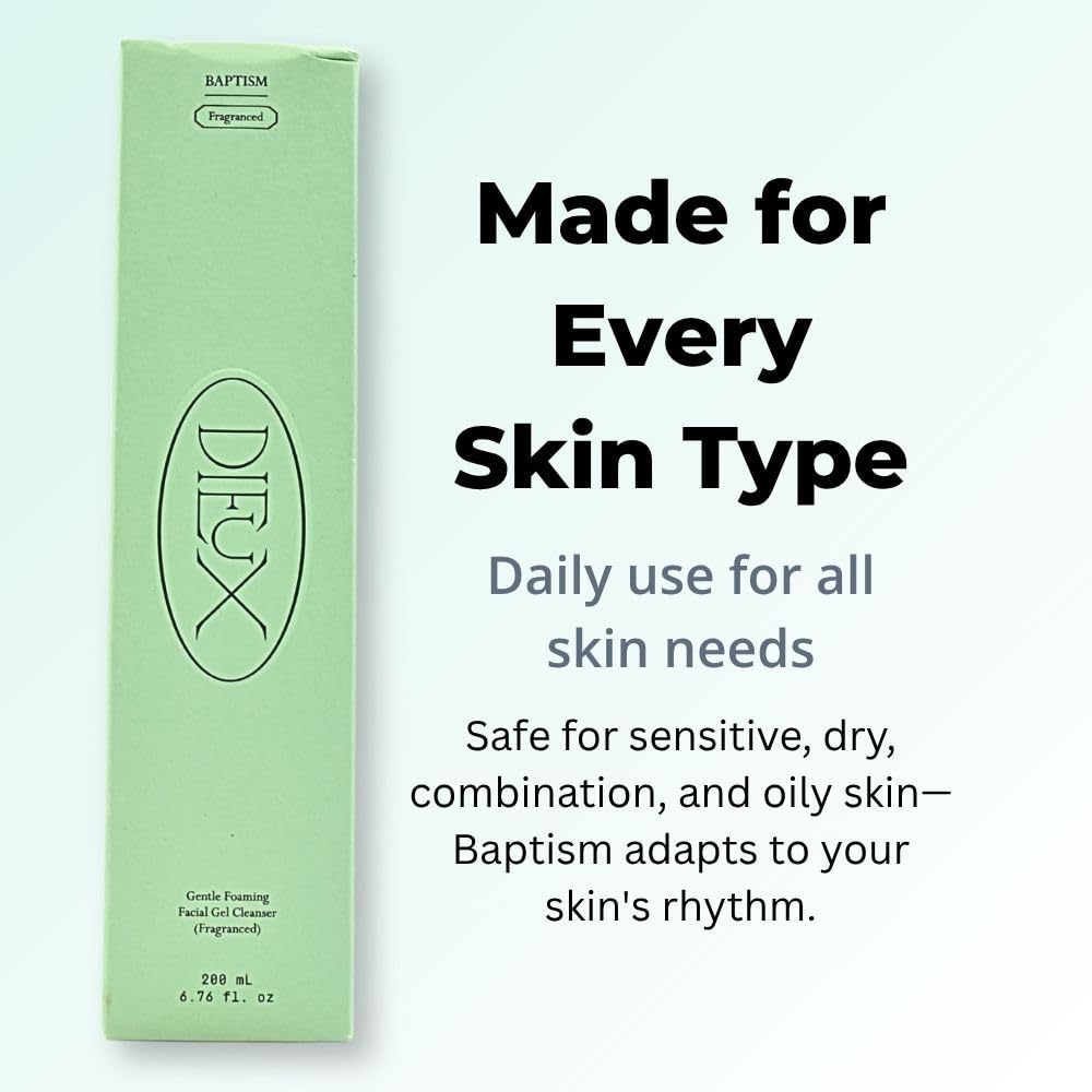 Dieux Baptism Gentle Foaming Facial Gel Cleanser Fragranced 6.76 oz