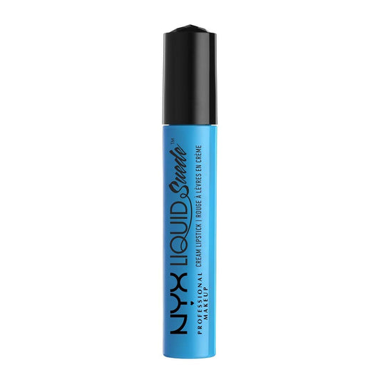 NYX PROFESSIONAL MAKEUP Liquid Suede Cream Lipstick - Little Denim Dress (Bright Sky Blue) Beauty & Personal Care NYX PROFESSIONAL MAKEUP
