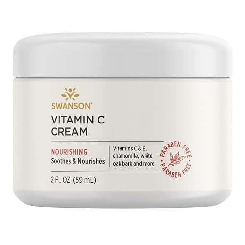 Swanson Vitamin C Cream - 2 fl Ounce (59 ml) - Nourishing Cream for Skin Health and Radiance Beauty & Personal Care Swanson