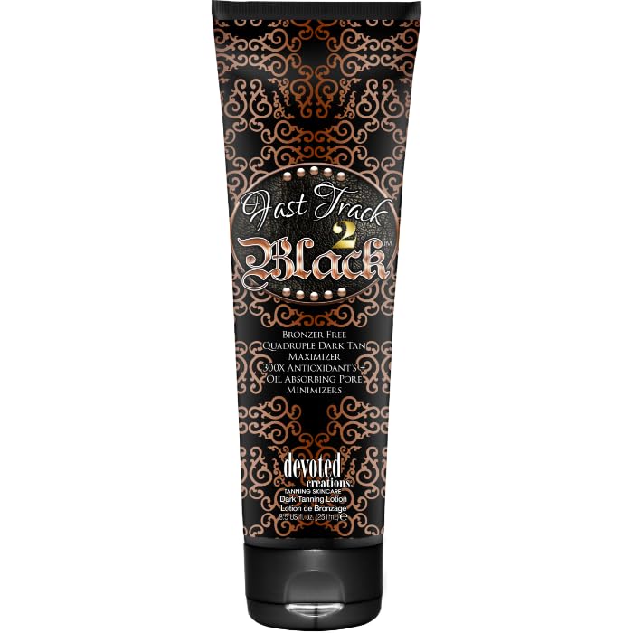 Devoted Creations Fast Track 2 Black Dark Tan Maximizer Tanning Lotion 8.5 Ounce Beauty & Personal Care Devoted Creations