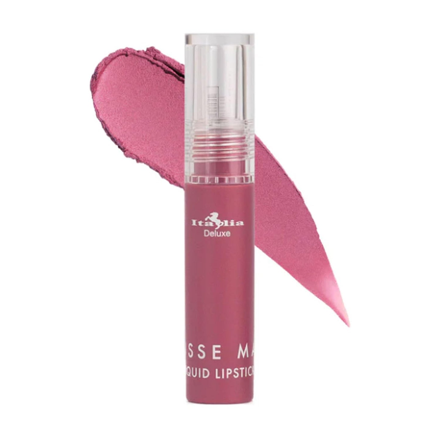 Italia Deluxe Pick 1 Mousse Matte Liquid Lipstick Comfortable Velvet Finish & Zipper Bag (190-10 : SWEETIE, Full Size) Beauty & Personal Care Italia Deluxe