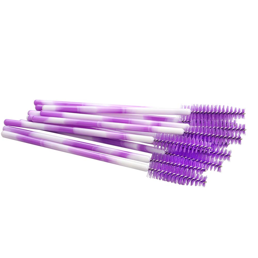 300 Pack Mascara Wands Disposable Eyelash Brush for Extensions Lash Applicators Tool Kit, Deep Purple Beauty & Personal Care Mekupeu