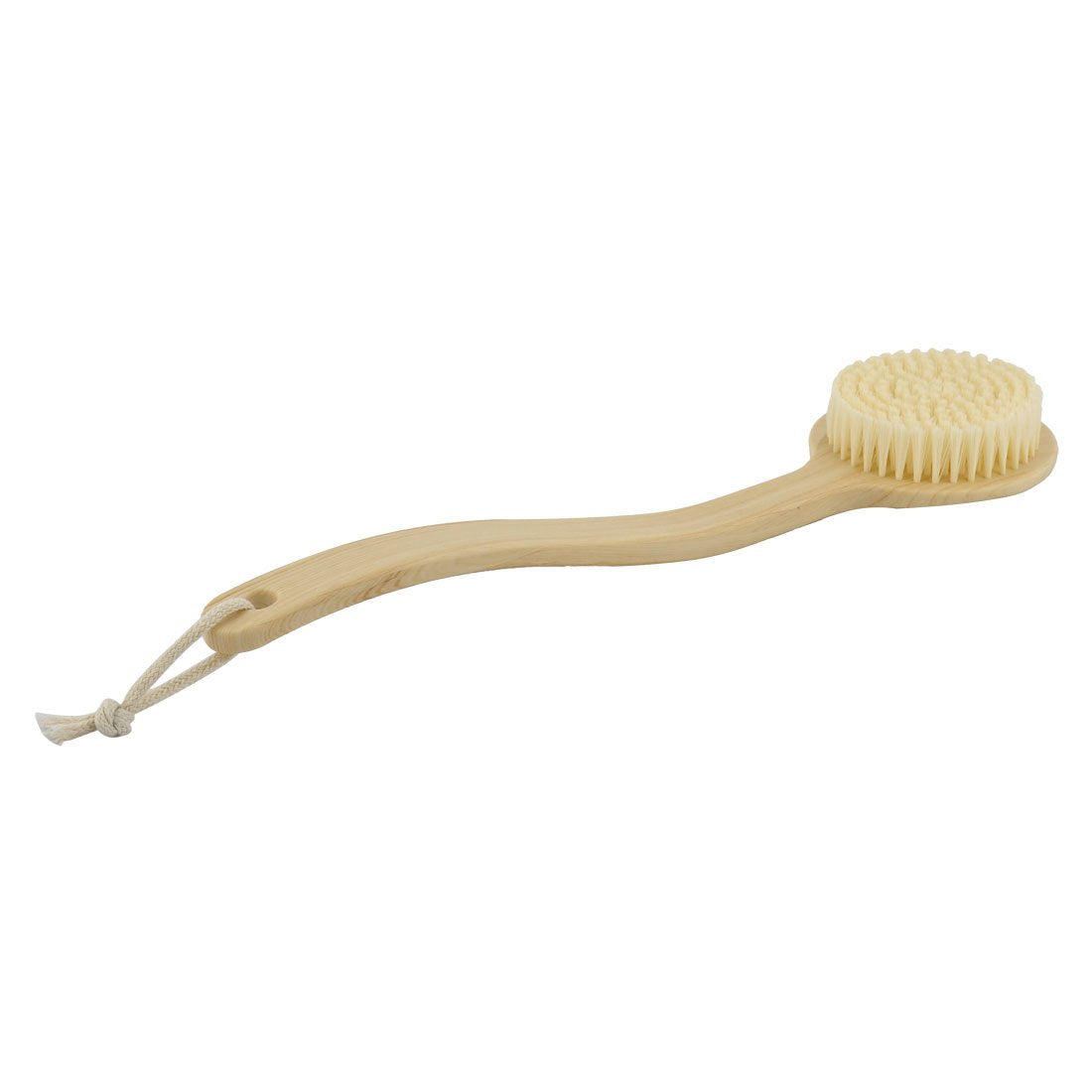 Ruilogod Wooden Flat Handle Nylon Bathroom Round Back Body Scrubber Bath Brush Wood Color (id: 7d0 457 bc0 e0c 490 Beauty and Personal Care Ruilogod