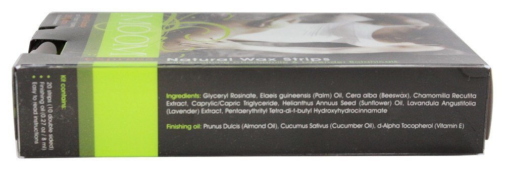 Moom Express Pre Waxed Strips For Legs & Body, 20 Strips Packages Beauty and Personal Care MOOM
