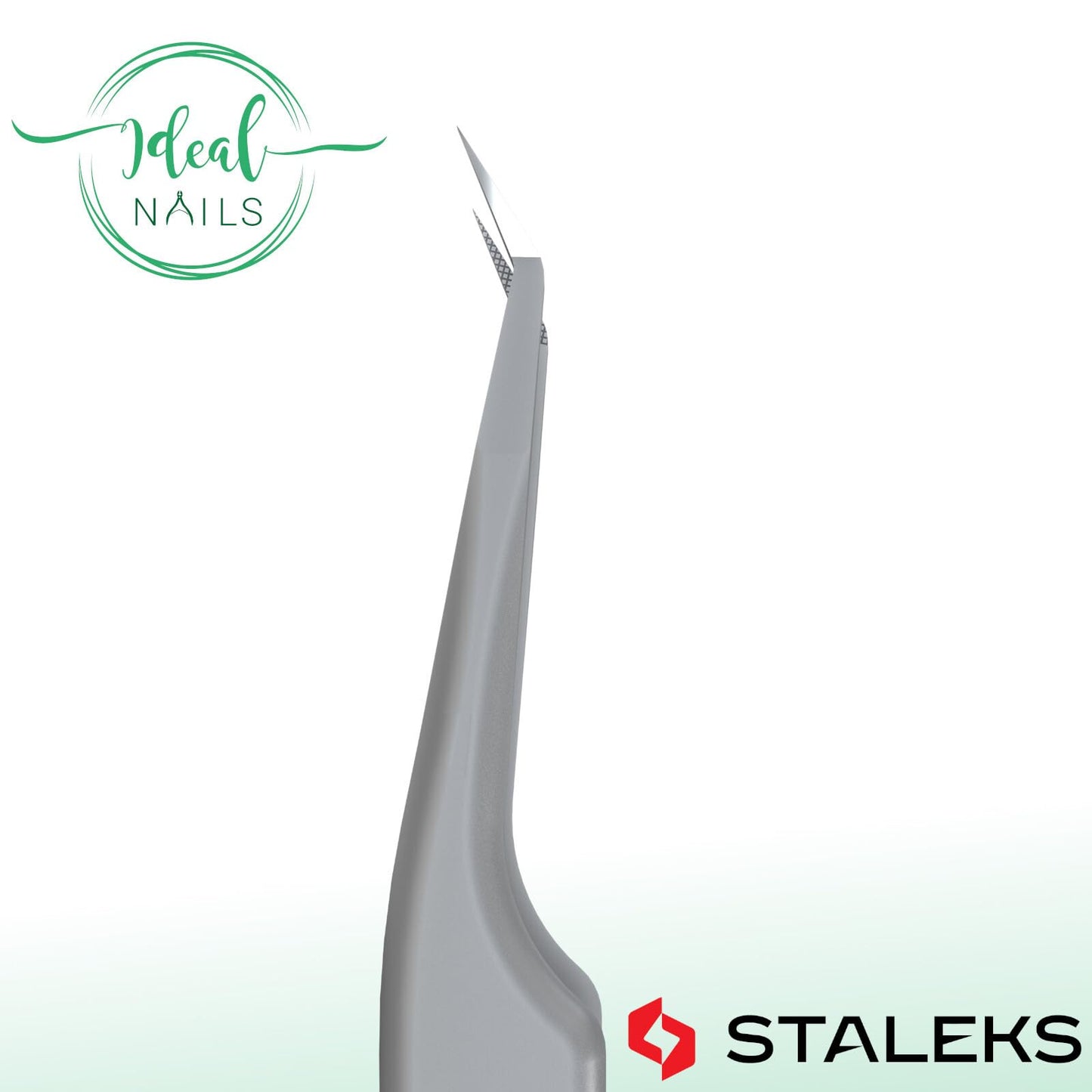 STALEKS PRO Expert 45 Type 8 Professional Eyelash Tweezers (Mini L-Shaped) - Stainless Steel with Nano-Notches for Volume & Mega-Volume Lash Beauty and Personal Care Staleks
