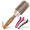 Fagaci Professional Round Brush with Natural Boar Bristle for Blow Drying, Nano Technology Ceramic + Ionic for Voluminous Healthy Hair Styling | Beauty & Personal Care Fagaci