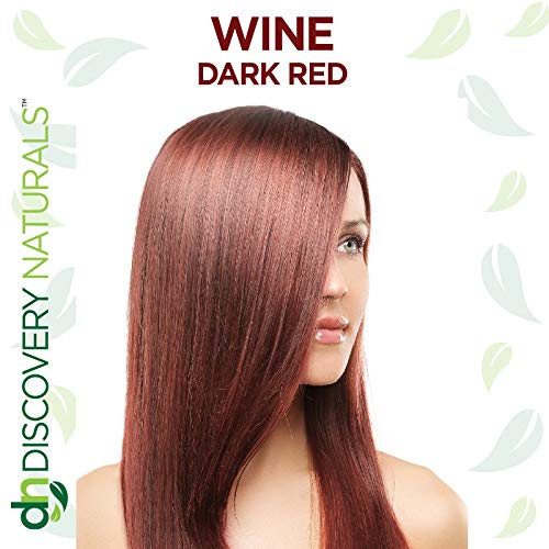 Wine Dark Red Henna Hair Color For All Kit | 100% All Natural Hair Dye & Beard Dye Powder Kit Organic, Herbal & Vegan Chemical & Cruelty Free Beauty & Personal Care Discovery Naturals
