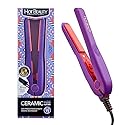 Hot Beauty Professional Ceramic Mini Flat Iron 1/2", Anti-Frizz, Fast Heating, Versatile Styling for Curly & Straight Hair, Ideal for Traveling Beauty & Personal Care Hot Beauty