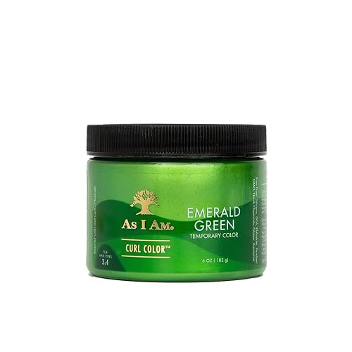 As I Am Curl Color - Emerald Green - 6 ounce - Color & Curling Gel - Temporary Color - Vegan & Cruelty Free Beauty & Personal Care As I Am