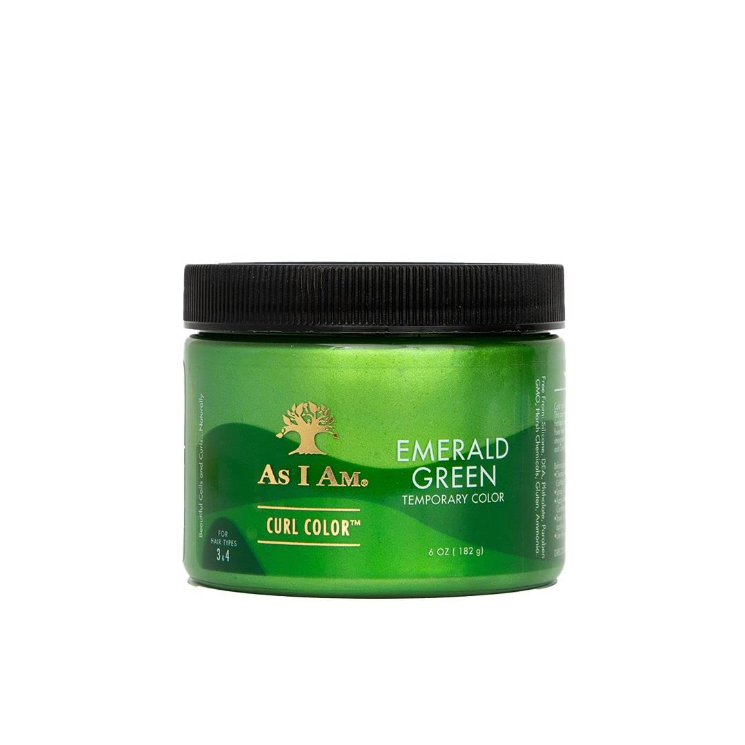 As I Am Curl Color - Emerald Green - 6 ounce - Color & Curling Gel - Temporary Color - Vegan & Cruelty Free Beauty & Personal Care As I Am