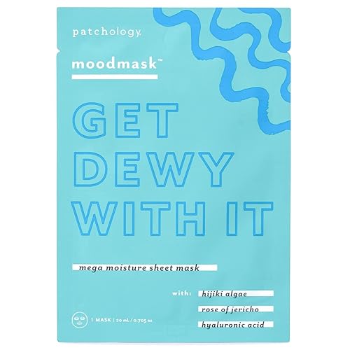 Patchology Moodmask Get Dewy With It Facial Sheet Mask - Men and Women Face Masks Skincare Sheet for Moisturizing, Hydrating, and Dewy Skin - Best Beauty & Personal Care Patchology