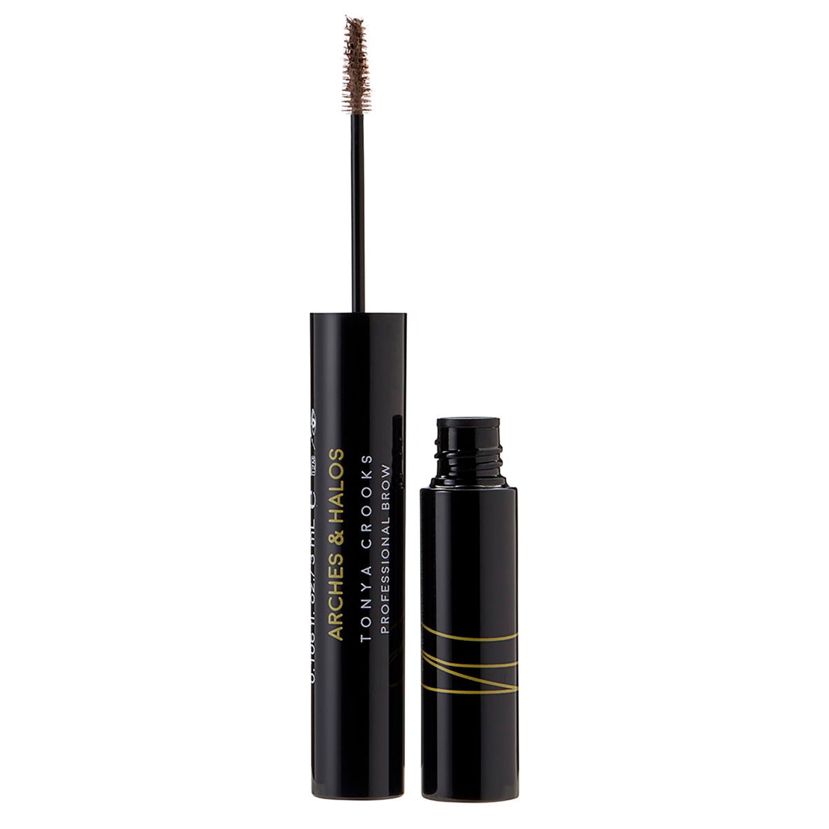 Arches and Halos Microfiber Tinted Brow Mousse - Richly Pigmented Eyebrow Shaper - Water Resistant Filler Pen - Vegan - Neutral Brown - 0.11 oz