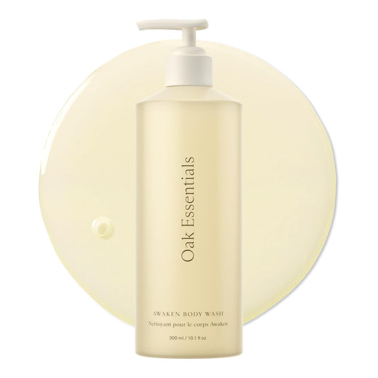 Oak Essentials Awaken Body Wash, Luxury Hydrating Shower Gel with Lavender Oil, Cedarwood Oil and Rice Bran Extract, Gentle Cleanser for Women, Ideal Beauty & Personal Care Oak Essentials